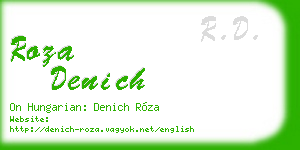 roza denich business card